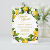 Invitation Jardin de couronnes de citron moderne | FÊTE DES M (Debout devant)