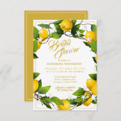 Invitation Jardin de couronnes de citron moderne | FÊTE DES M (Devant / Derrière)