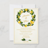 Invitation Jardin de couronnes de citron moderne | MARIAGE (Devant)