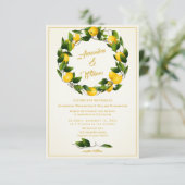 Invitation Jardin de couronnes de citron moderne | MARIAGE (Debout devant)