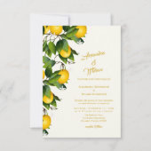 Invitation Jardin de couronnes de citron moderne | MARIAGE (Devant)