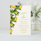 Invitation Jardin de couronnes de citron moderne | MARIAGE (Debout devant)