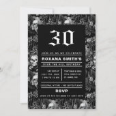 Invitation Jardin de crânes à l'aquarelle Over The Hill (Devant)