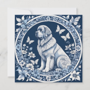 Invitation Jardin de Delft Terre-Neuve Bleu Profond