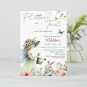 Invitation Jardin de fée magique Aquarelle fille Anniversaire (Debout devant)