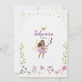 Invitation Jardin de Fées Enchanté Anniversaire (Dos)