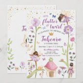 Invitation Jardin de Fées Enchanté Anniversaire (Devant / Derrière)