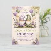 Invitation Jardin de Fées Gnome 3e Anniversaire (Debout devant)