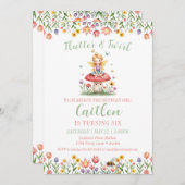 Invitation Jardin de fées magiques Fleurs de champignons d'an (Devant / Derrière)