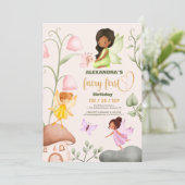 Invitation Jardin de fées magiques Pixie Girls 1er anniversai (Debout devant)