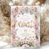 Invitation Jardin de fées Whimsical 1er anniversaire Invitati