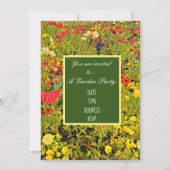 Invitation Jardin de fête moderne avec fleurs sauvages (Devant)