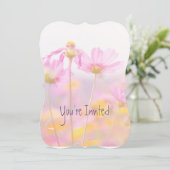Invitation Jardin de fleurs de cosmos pour anniversaire de ma (Debout devant)