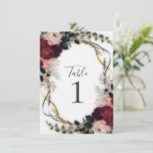 Invitation Jardin de fleurs de verdure de prune veloutée Mari (Debout devant)