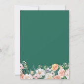 Invitation Jardin de fleurs de verdure Mariage de fleurs (Dos)