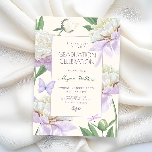 Invitation Jardin de fleurs de violette pourpre de remise de 
