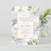 Invitation Jardin de fleurs de violette pourpre de remise de  (Debout devant)