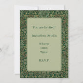 Invitation Jardin de fleurs de William Morris - Verts (Dos)