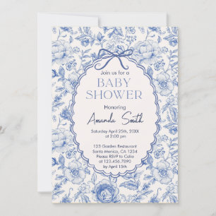 Invitation Jardin de fleurs en chinoiserie avec bébé arc pour