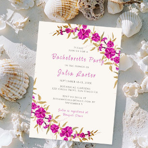 Invitation Jardin de fleurs en trompette violette pour enterr