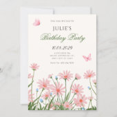 Invitation Jardin de fleurs minimaliste (Devant)