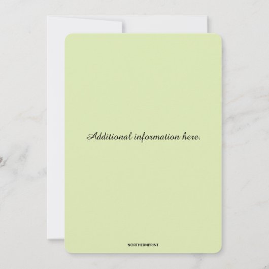 Invitation Jardin de fleurs modifiable (Dos)