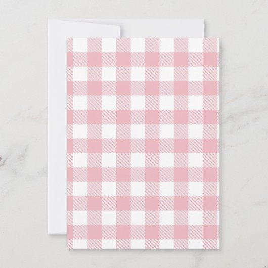 Invitation Jardin de fleurs roses Un lapin est en train de to (Dos)