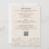 Invitation Jardin de Fleurs Sauvages Code QR 2 Faces Mariage (Dos)