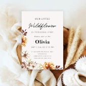 Invitation Jardin de fleurs sauvages Floral Premier Anniversa