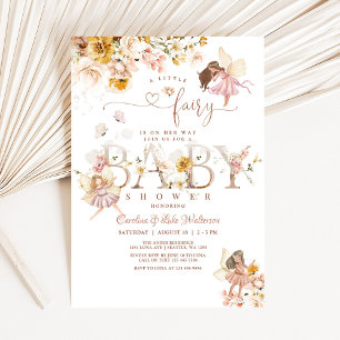 Invitation Jardin de Fleurs Sauvages Magique Fée Florale Baby