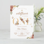 Invitation Jardin de fleurs sauvages pour le premier annivers (Debout devant)