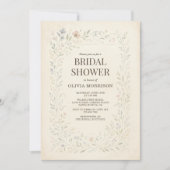 Invitation Jardin de Fleurs Sauvages Rustique Code QR Enterre (Devant)