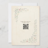 Invitation Jardin de Fleurs Sauvages Rustique Code QR Enterre (Dos)
