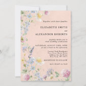 Invitation Jardin de Fleurs Sauvages Stonewash Blush Code QR (Devant)