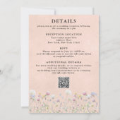 Invitation Jardin de Fleurs Sauvages Stonewash Blush Code QR (Dos)