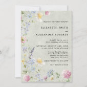 Invitation Jardin de Fleurs Sauvages Stonewash Vert Code QR M (Devant)