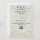 Invitation Jardin de Fleurs Sauvages Stonewash Vert Code QR M (Dos)