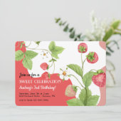 Invitation Jardin de fraises (Debout devant)