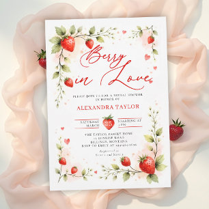 Invitation Jardin de fraises de l'amour de la cerise Fête pré