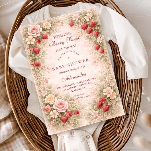 Invitation Jardin de Fraises Sucré