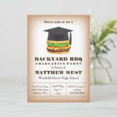 Invitation Jardin de graduation Barbecue BBQ Party Cookout (Debout devant)