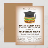Invitation Jardin de graduation Barbecue BBQ Party Cookout (Devant / Derrière)