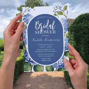 Invitation Jardin de Hortensias Bleus Fleur Bridal Shower