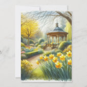 Invitation Jardin de jonquilles à l'aquarelle pour anniversai (Dos)
