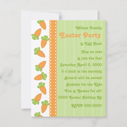 Invitation Jardin de la carotte (Devant)