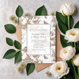 Invitation Jardin de la colombe blanche   Sage Green