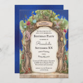 Invitation Jardin de la Fée de la Forêt Enchantée sur le Ciel (Devant / Derrière)