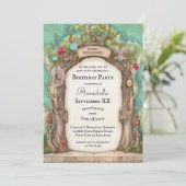 Invitation Jardin de la Fée de la Forêt Enchantée sur Parties (Debout devant)