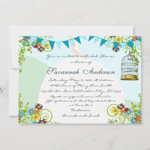 Invitation Jardin de la Fête des mariées de la cage dorée Inv