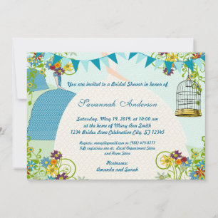Invitation Jardin de la Fête des mariées de la cage dorée Inv